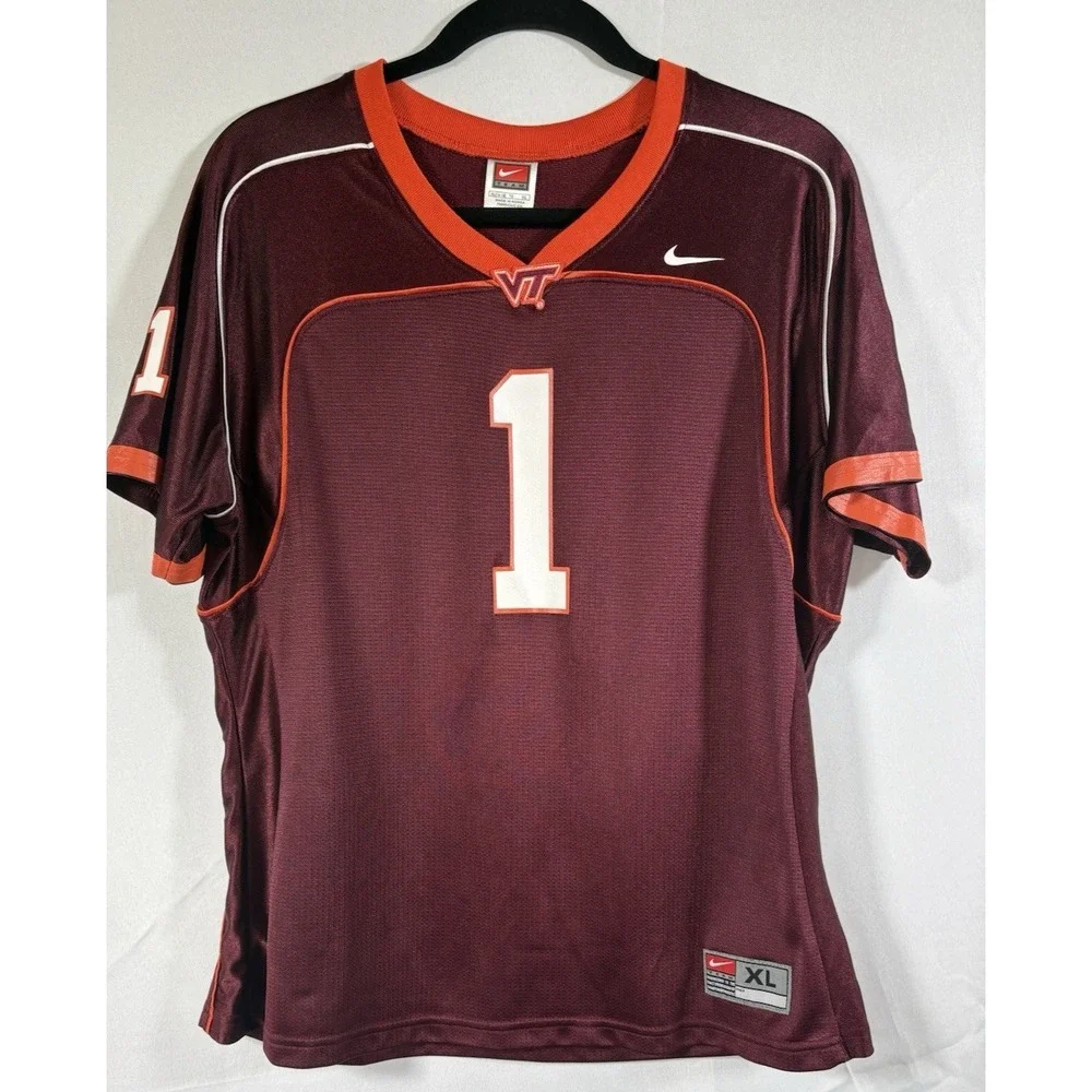 Nike youth jersey size XL Virginia Tech hookies #1 pullover